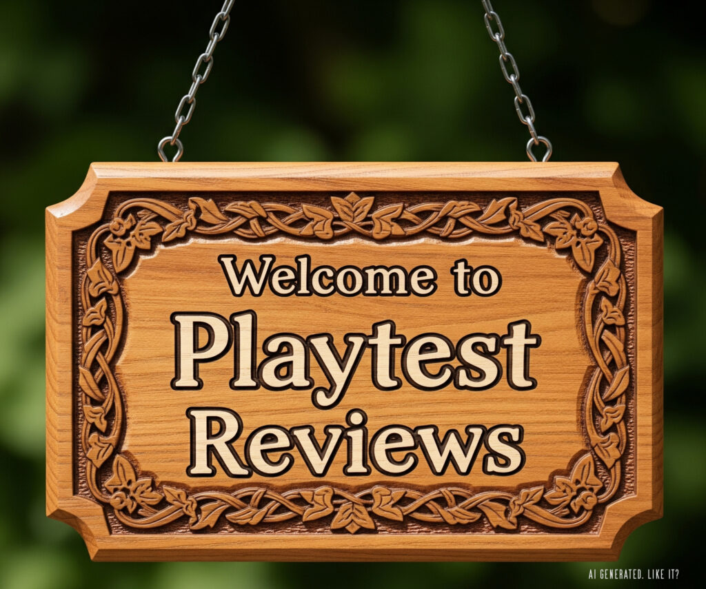 playtest welcome sign playtest welcome sign